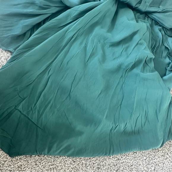 Free People Satin Emery Shirtdress Green Size Large NWT - Picture 9 of 14